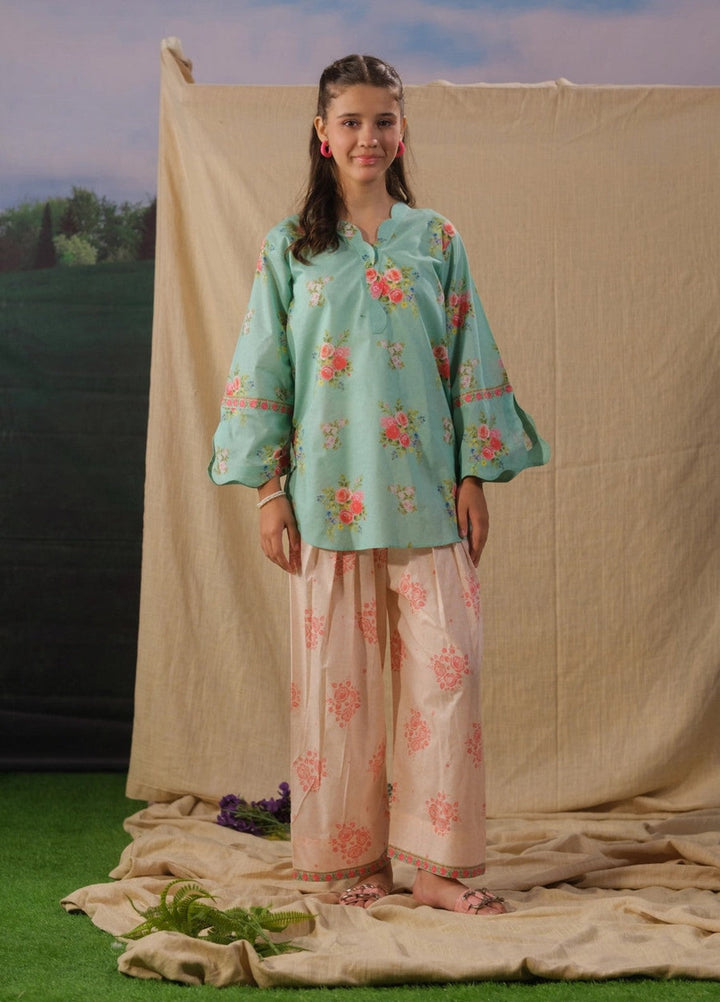 Sprinkles Girls RTW Printed Cotton 2 Piece Suit Garden Blush Summer Collection