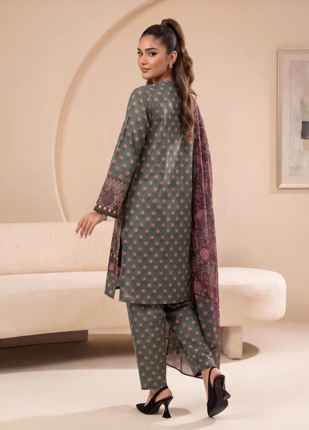 Salitex Women RTW Printed Raw Silk 3 Piece Suit S26L3PNRES841 Casual Collection
