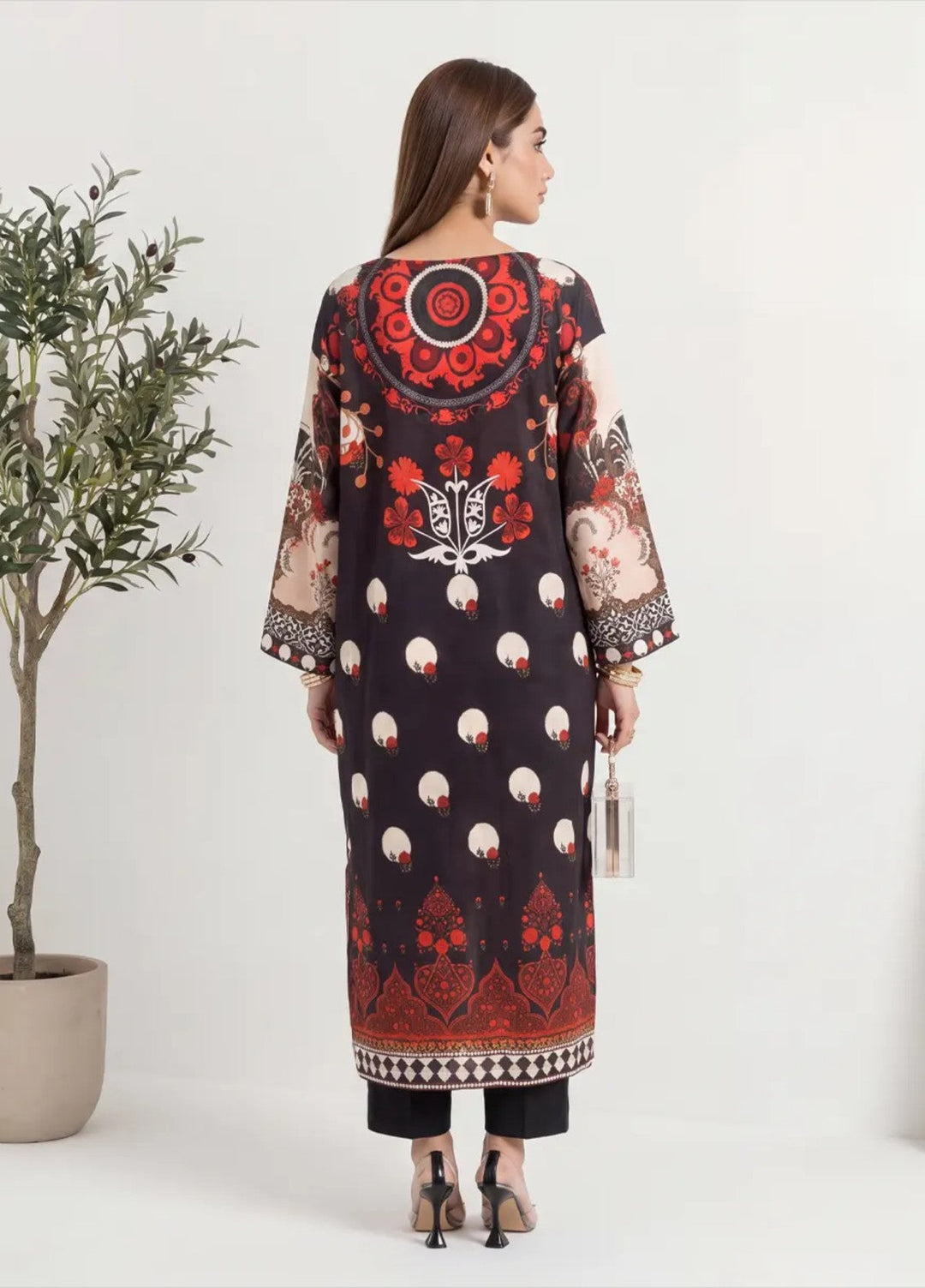 Salitex Women RTW Printed Raw Silk 1 Piece Suit S26KFT1PEVCL960 Casual Collection