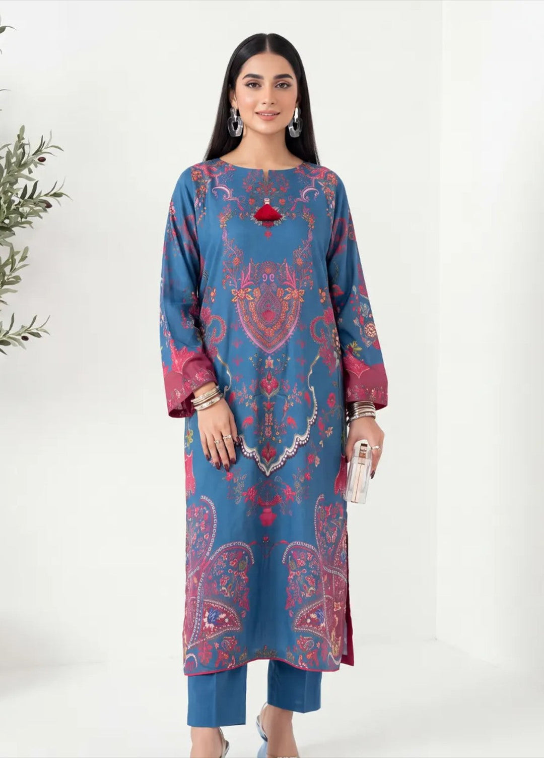 Salitex Women RTW Printed Raw Silk 1 Piece Suit S26KFT1PEVCL955 Casual Collection