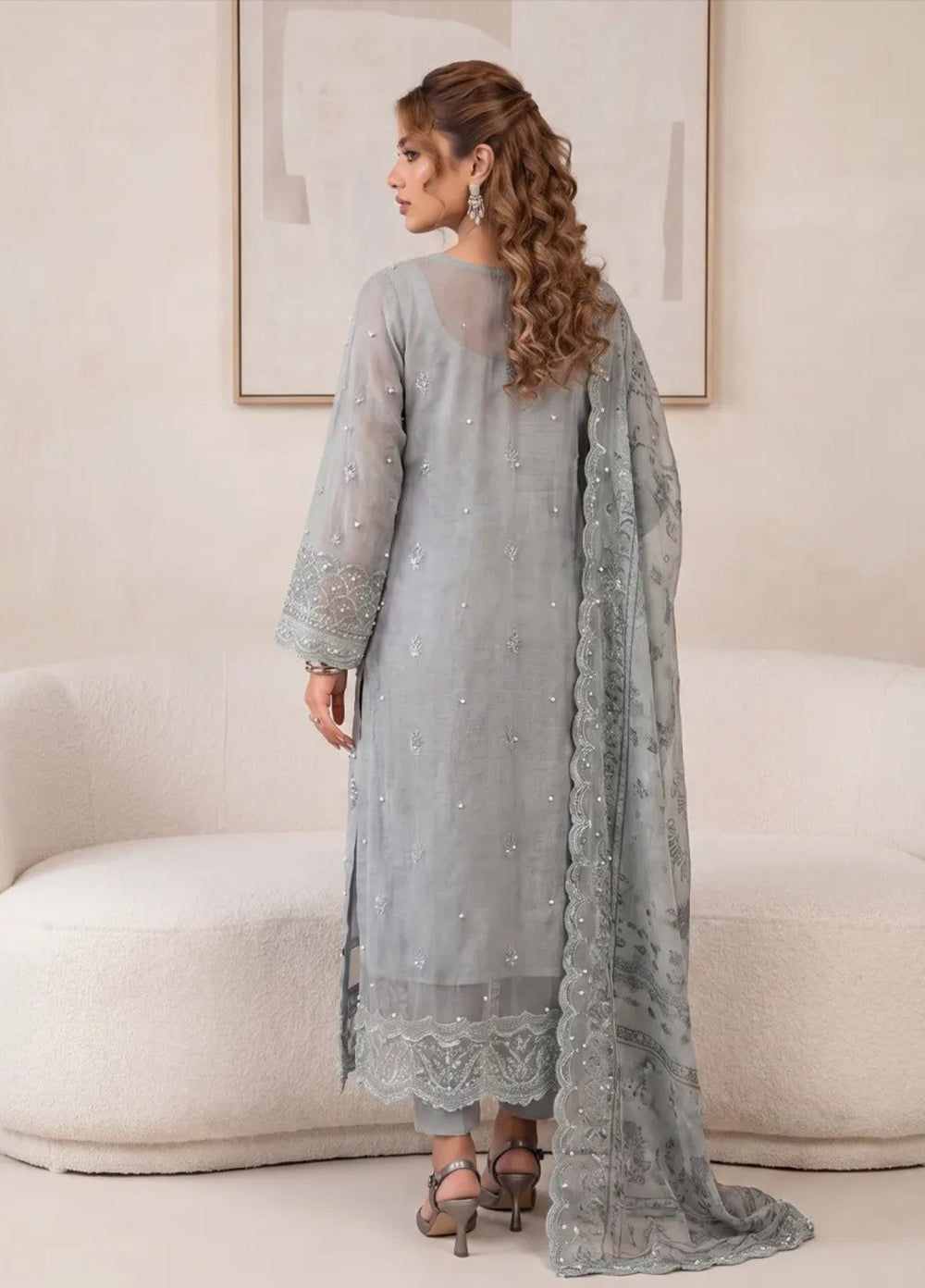 Salitex Women RTW Embroidered Khaadi Net 3 Piece Suit SPL3PEF068 Casual Collection