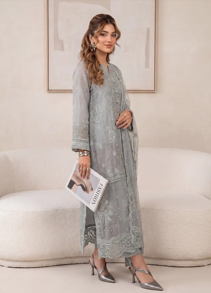 Salitex Women RTW Embroidered Khaadi Net 3 Piece Suit SPL3PEF068 Casual Collection