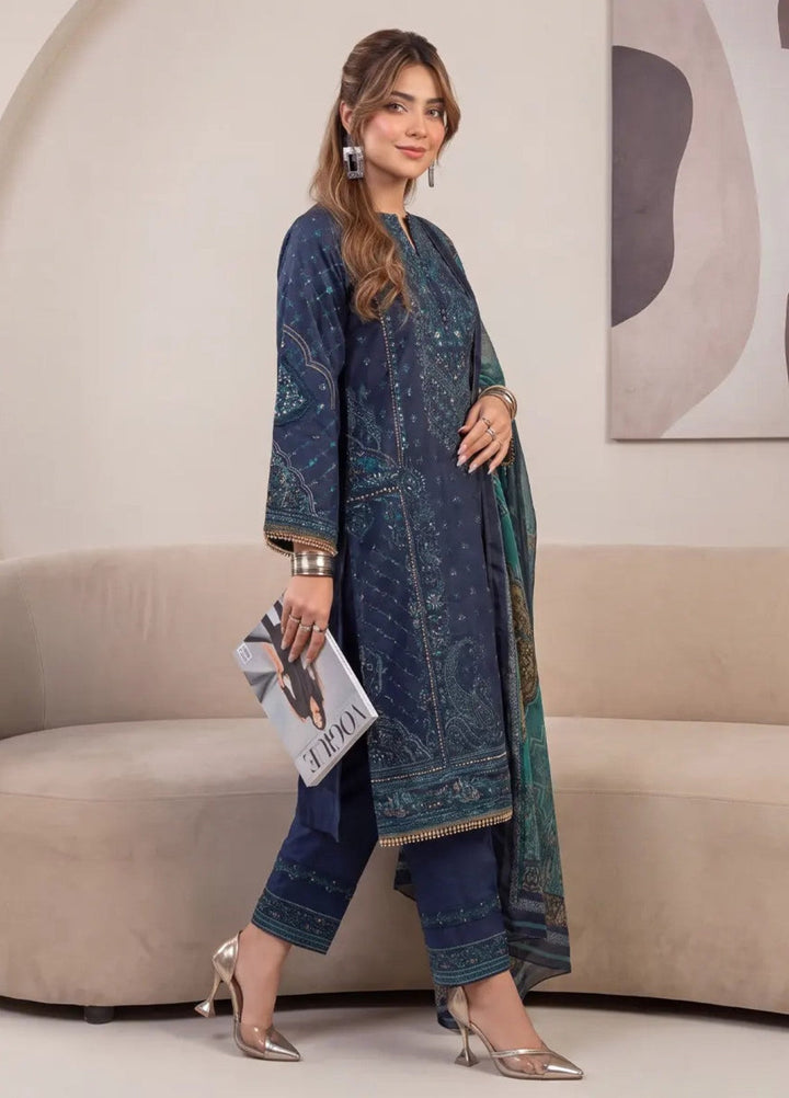 Salitex Women RTW Embroidered Cotton Net 3 Piece Suit SPL3PEF122 Casual Collection