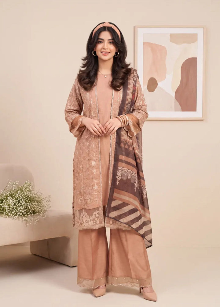 Salitex Women RTW Embroidered Cotton Net 3 Piece Suit SPL3PEF124 Casual Collection