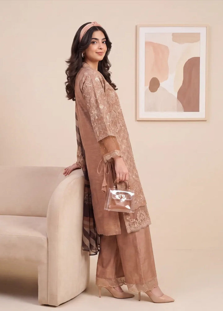 Salitex Women RTW Embroidered Cotton Net 3 Piece Suit SPL3PEF124 Casual Collection