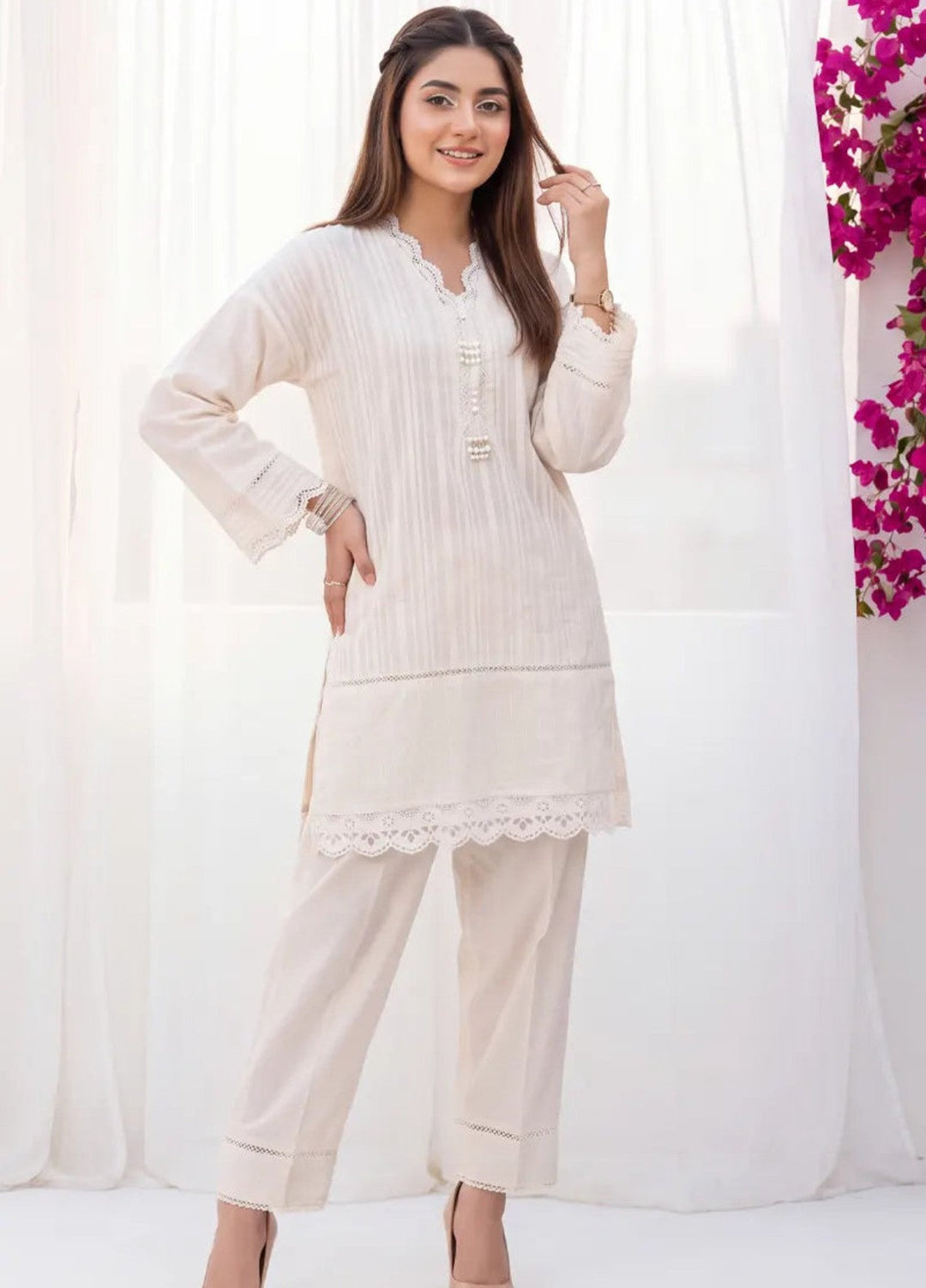 Salitex Women RTW Solids Net 2 Piece Suit SS26L2PBC902-A Casual Collection