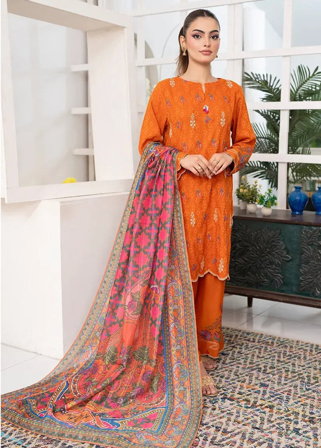 Salitex Women RTW Embroidered Jacquard 3 Piece Suit WP7L3PEC382 Casual Collection