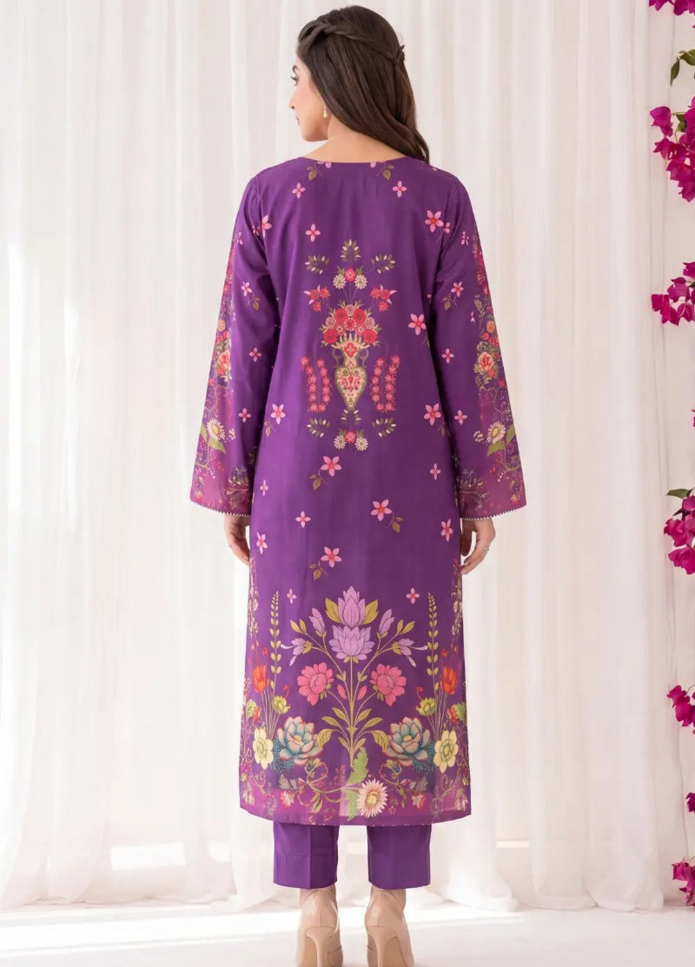 Salitex Women RTW Printed Raw Silk 1 Piece Suit S26KFT1PEVCL951 Casual Collection