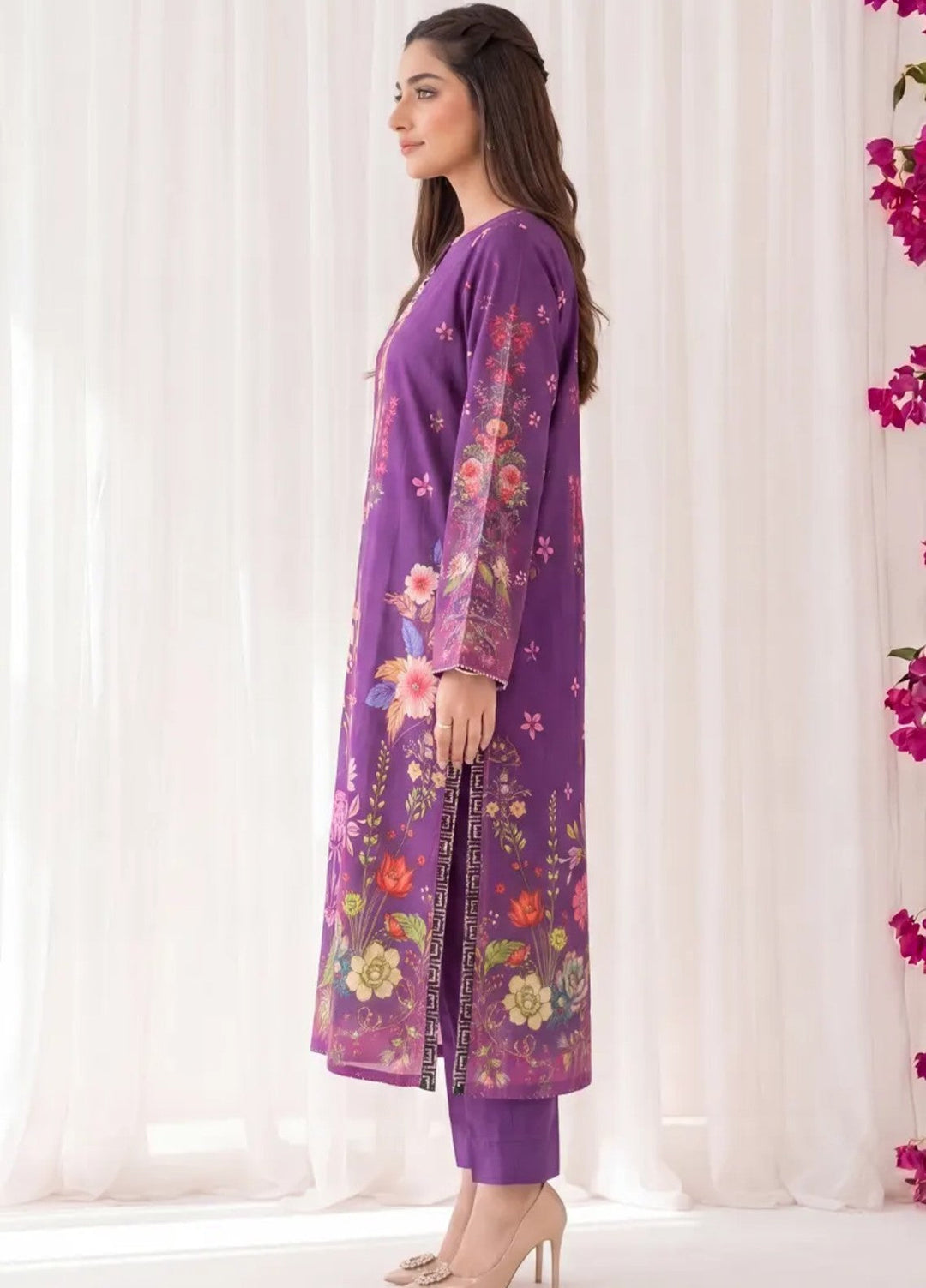 Salitex Women RTW Printed Raw Silk 1 Piece Suit S26KFT1PEVCL951 Casual Collection