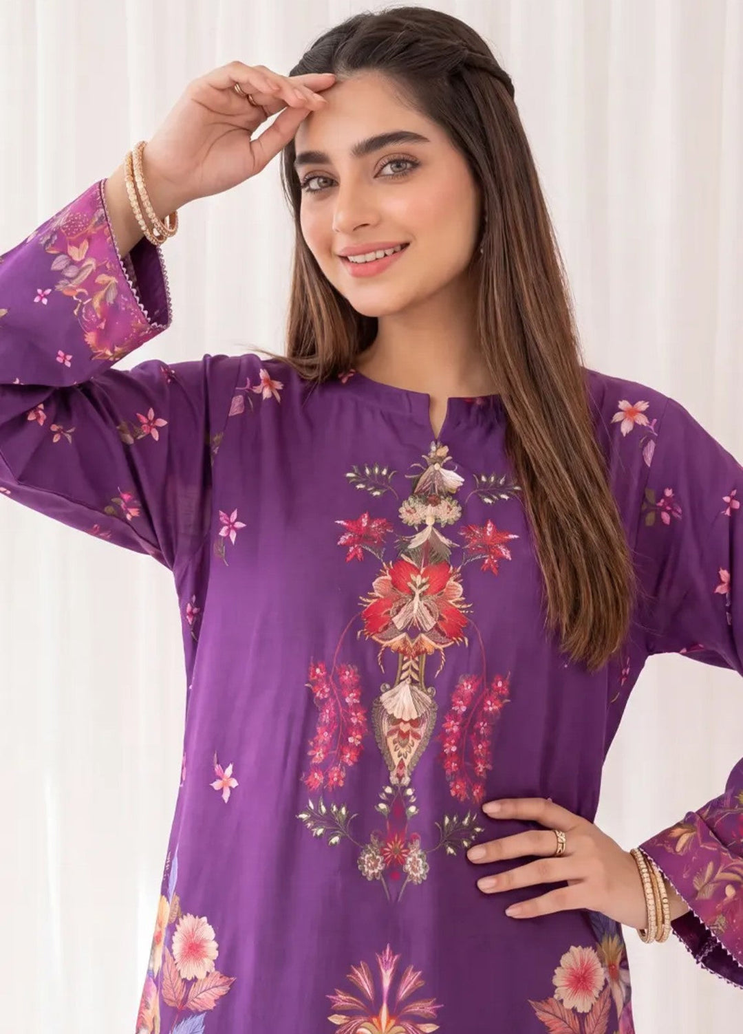 Salitex Women RTW Printed Raw Silk 1 Piece Suit S26KFT1PEVCL951 Casual Collection