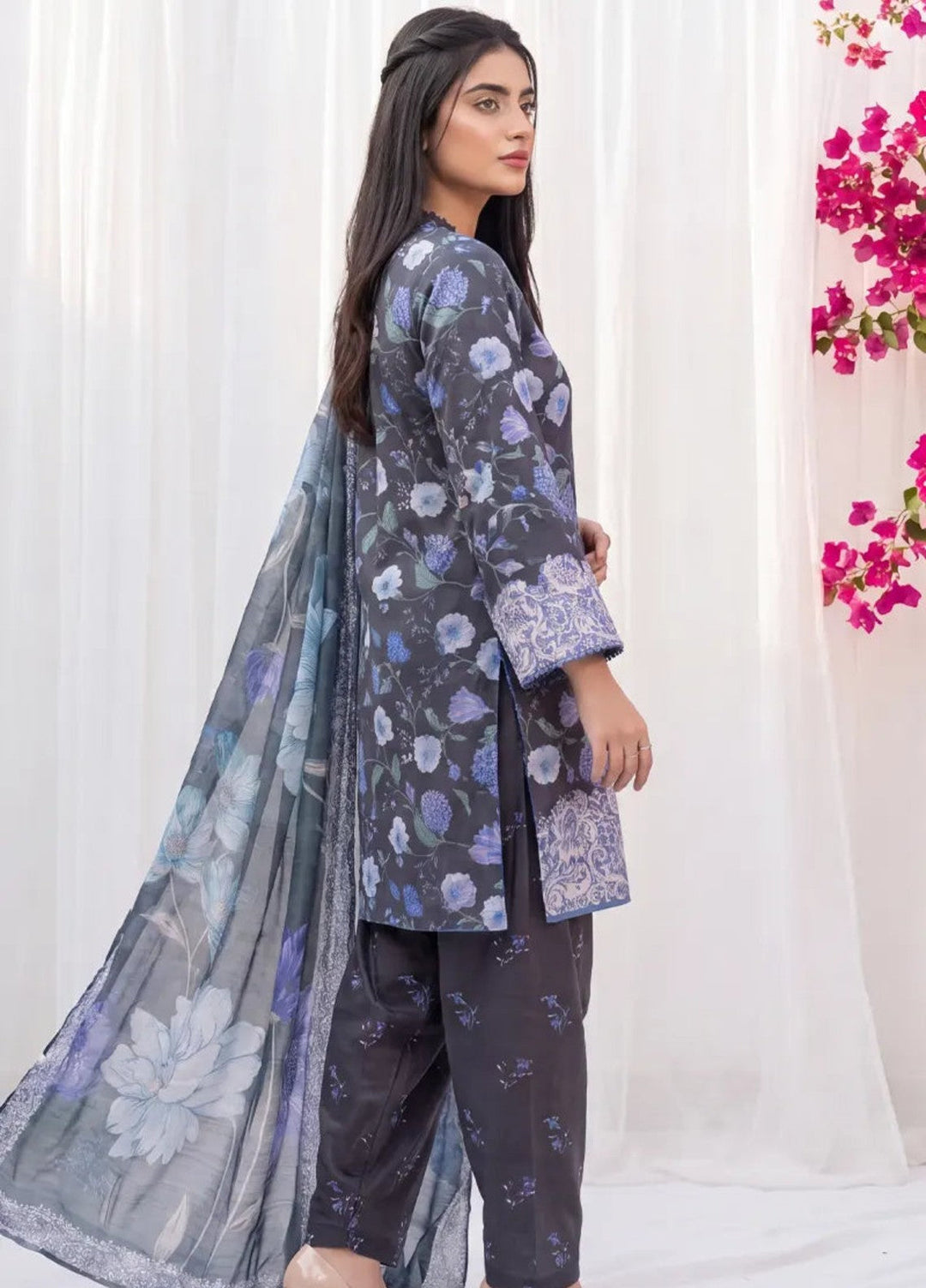 Salitex Women RTW Printed Raw Silk 3 Piece Suit S26L3PNRES845 Casual Collection