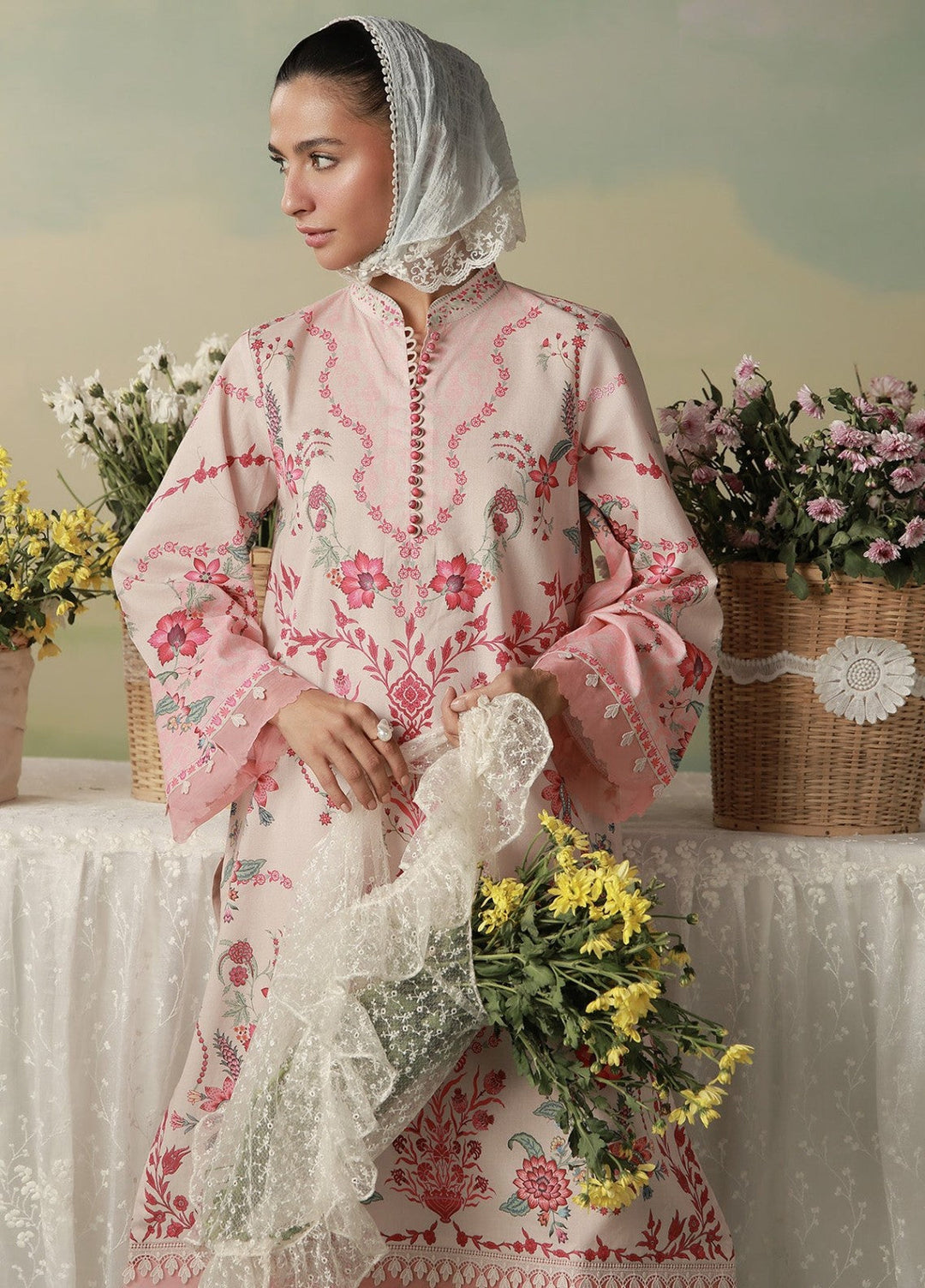 Sahar Women Unstitched Printed Cambric 3 Piece Suit Rosavine Casual Collection
