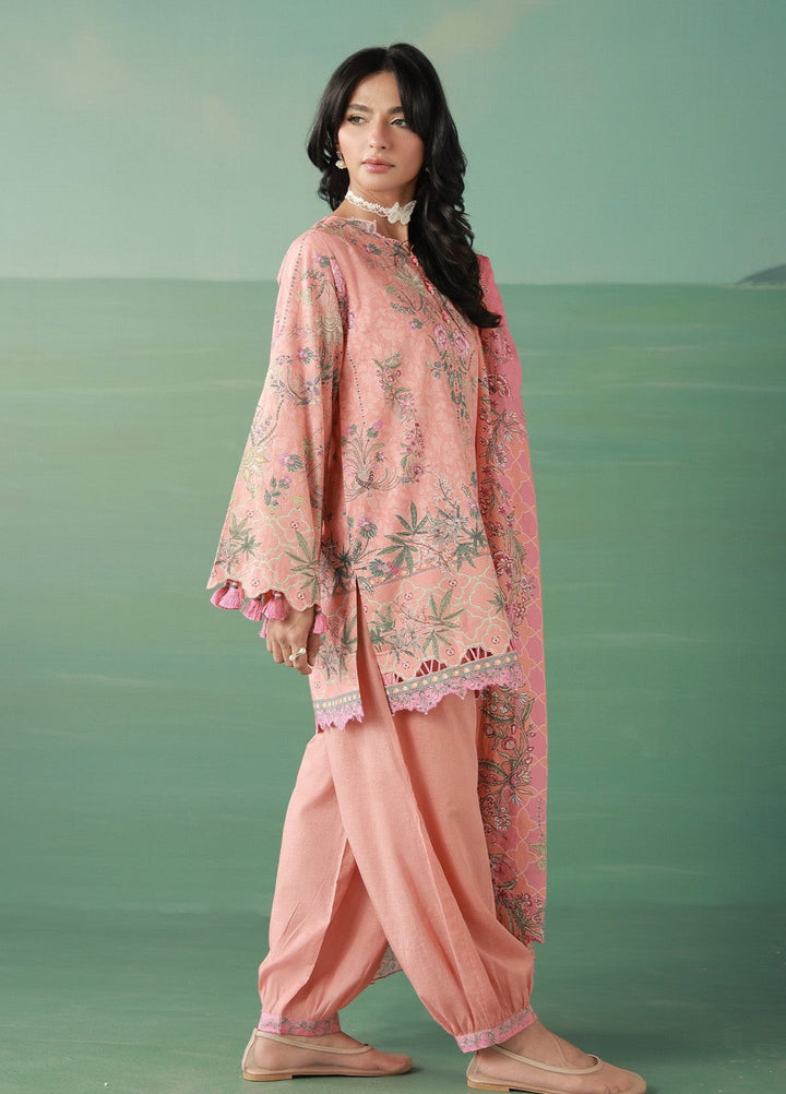 Sahar Women Unstitched Printed Cambric 3 Piece Suit Peachvine Casual Collection