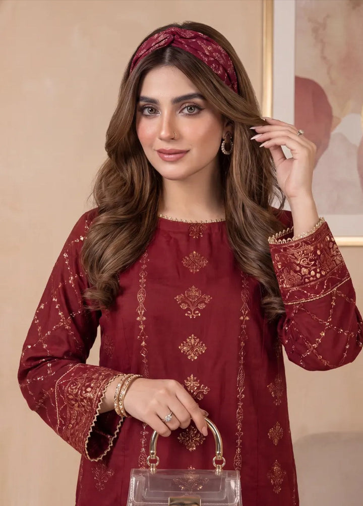 Salitex Women RTW Embroidered Cotton Silk 3 Piece Suit SPL3PELP103 Casual Collection