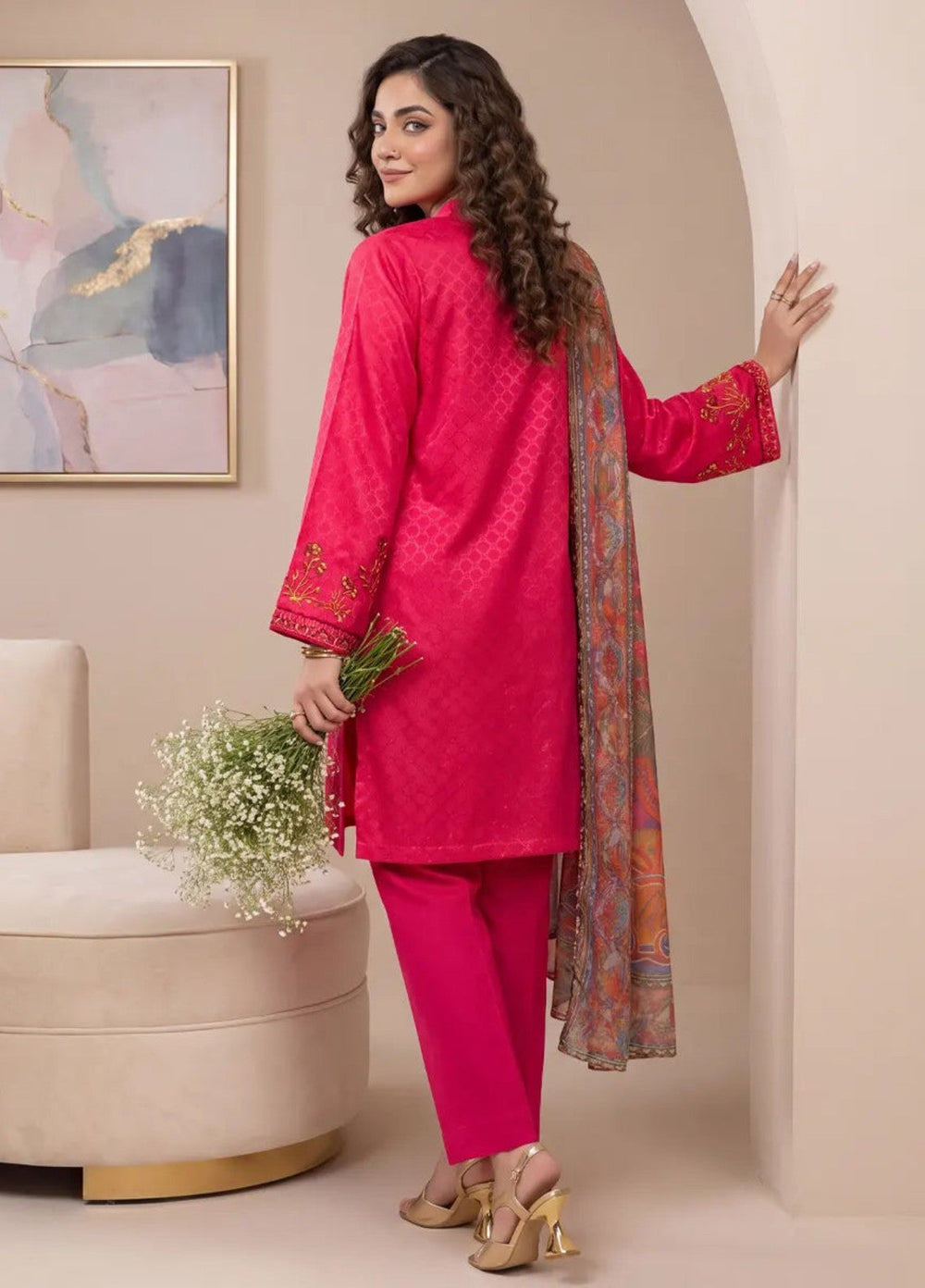Salitex Women RTW Embroidered Jacquard 2 Piece Suit WP7L2PEC383 Casual Collection