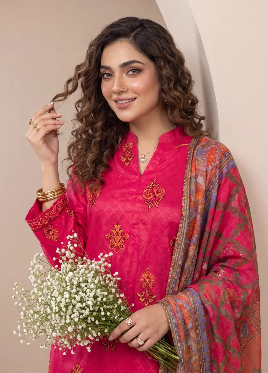 Salitex Women RTW Embroidered Jacquard 2 Piece Suit WP7L2PEC383 Casual Collection