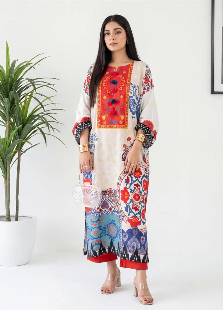 Salitex Women RTW Printed Raw Silk 1 Piece S26KFT1PEVCL953 Casual Collection