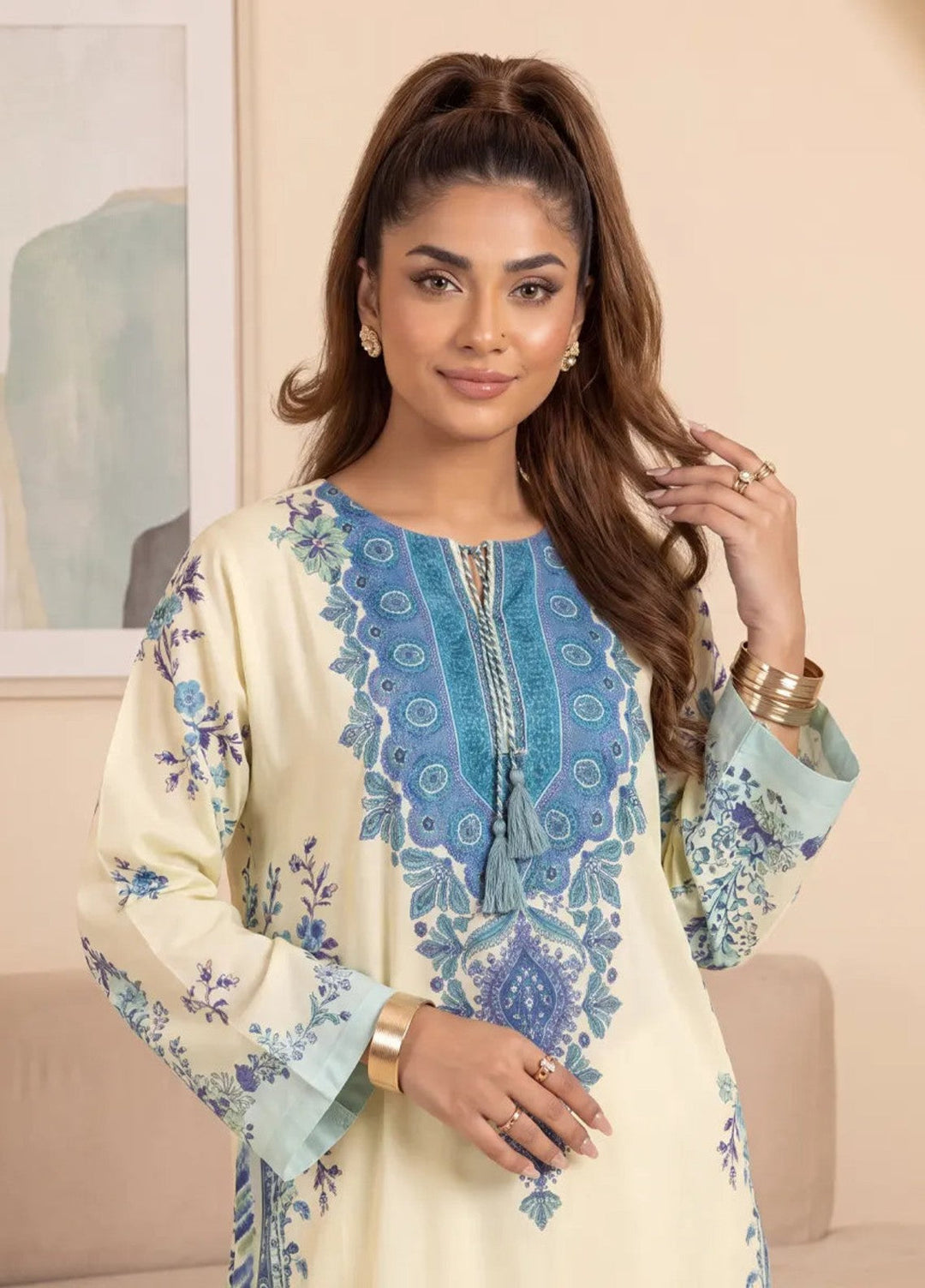 Salitex Women RTW Printed Raw Silk 1 Piece S26KFT1PEVCL958 Casual Collection