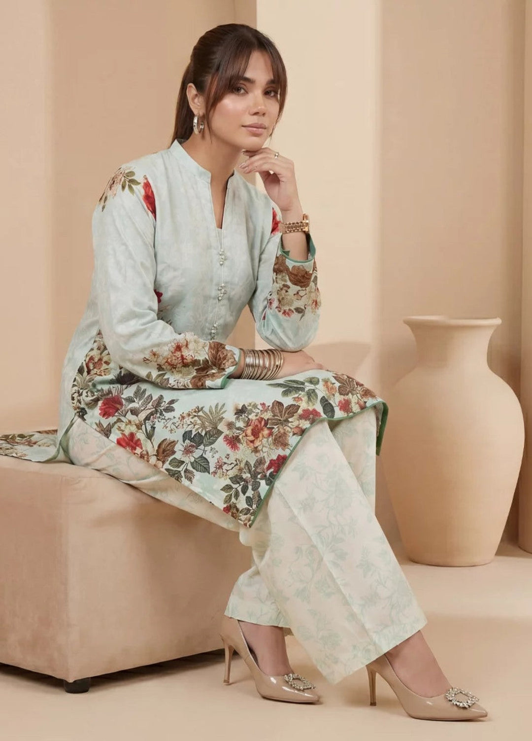 Salitex Women RTW Printed Dobby 1 Piece Suit SS26L1PBE519 Casual Collection