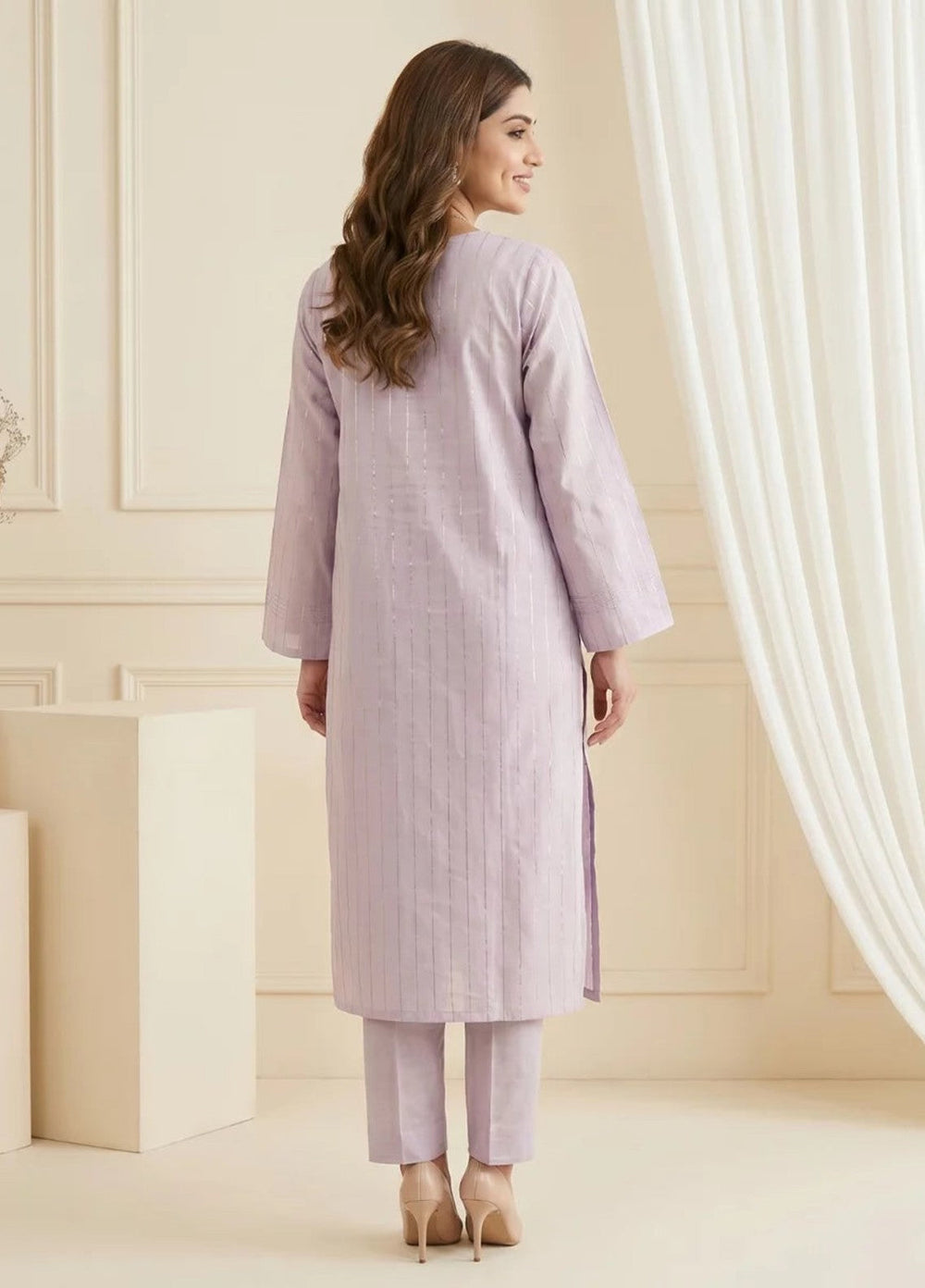 Salitex Women RTW Solids Khaadi Net 1 Piece Suit S26L1PBL015 Casual Collection