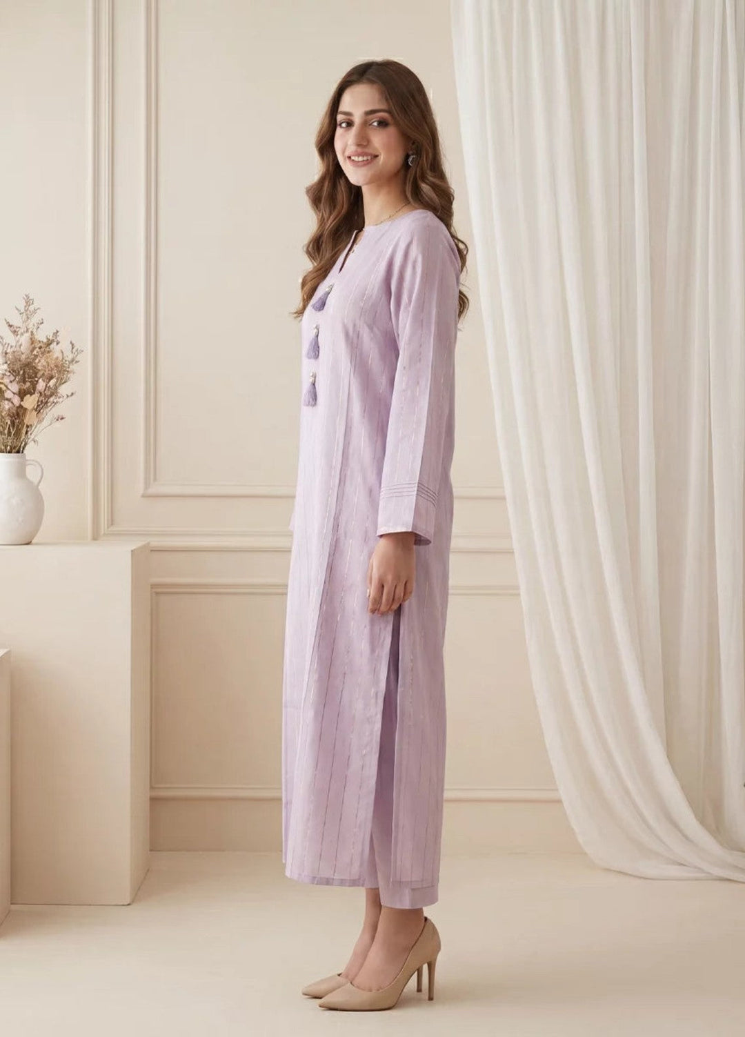 Salitex Women RTW Solids Khaadi Net 1 Piece S26L1PBL015 Casual Collection