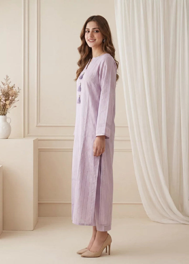 Salitex Women RTW Solids Khaadi Net 1 Piece Suit S26L1PBL015 Casual Collection