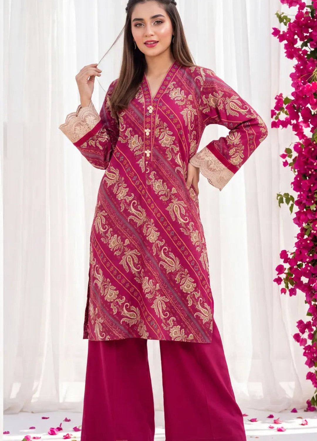 Salitex Women RTW Embroidered Cambric 1 Piece Suit SPL1PEE007 Casual Collection