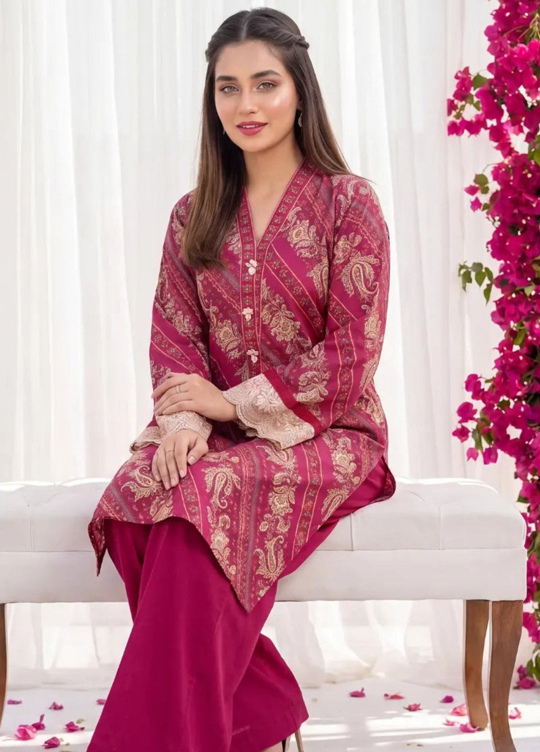 Salitex Women RTW Embroidered Cambric 1 Piece Suit SPL1PEE007 Casual Collection