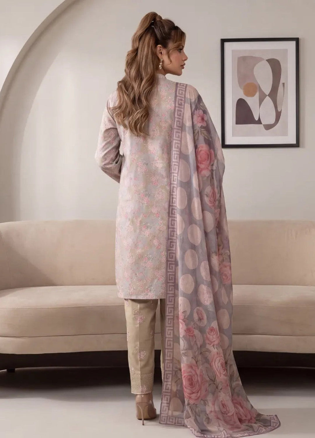 Salitex Women RTW Printed Raw Silk 3 Piece Suit S26L3PNRES844 Casual Collection