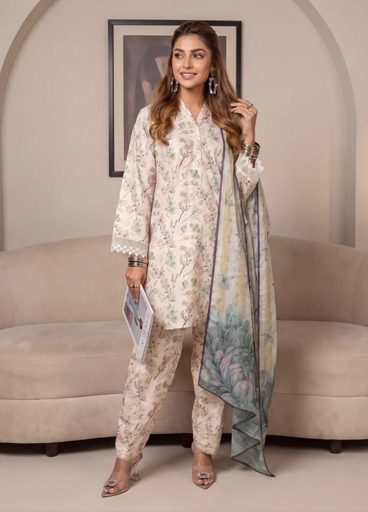Salitex Women RTW Printed Raw Silk 3 Piece Suit S26L3PNRES842 Casual Collection