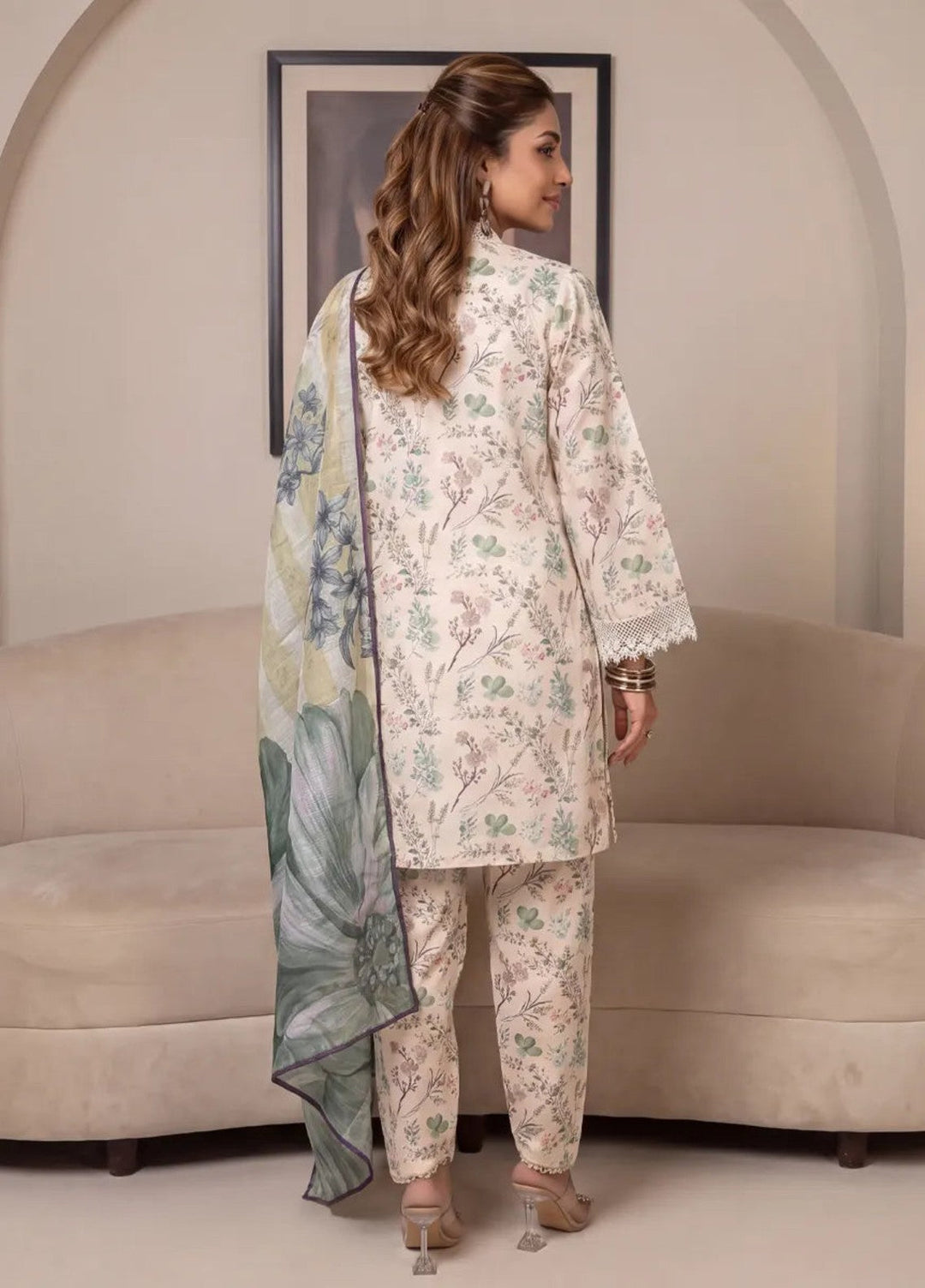 Salitex Women RTW Printed Raw Silk 3 Piece Suit S26L3PNRES842 Casual Collection
