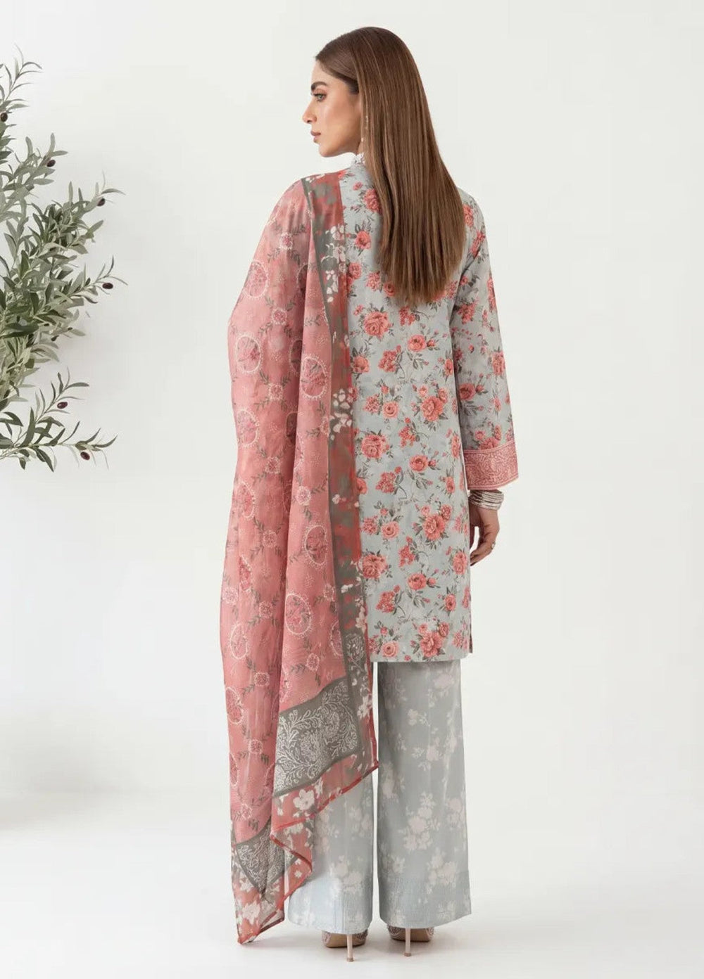 Salitex Women RTW Printed Raw Silk 3 Piece Suit S26L3PNRES836 Casual Collection