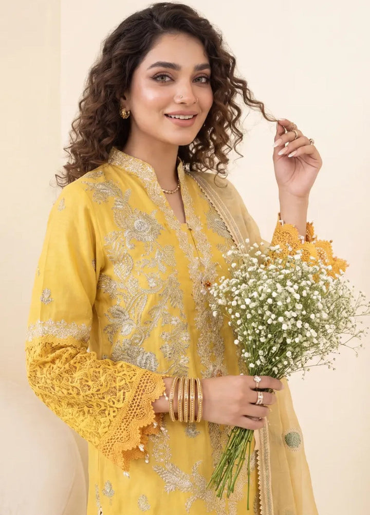 Salitex Women RTW Embroidered Cotton Net 3 Piece Suit SPL3PELP048 Casual Collection