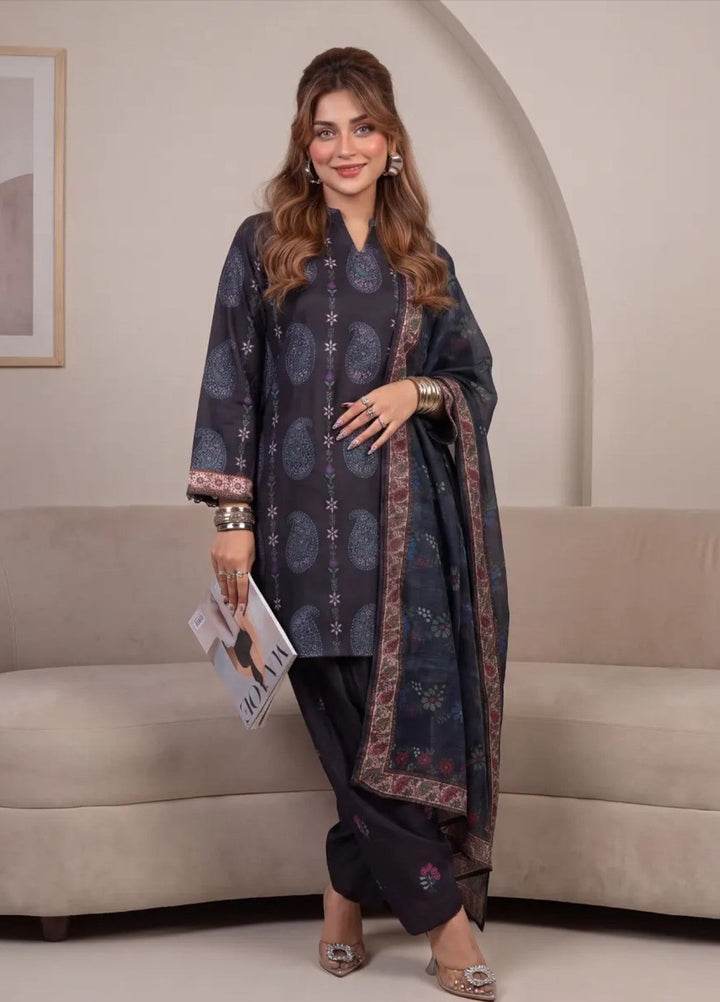 Salitex Women RTW Printed Raw Silk 3 Piece Suit S26L3PNRES843 Casual Collection