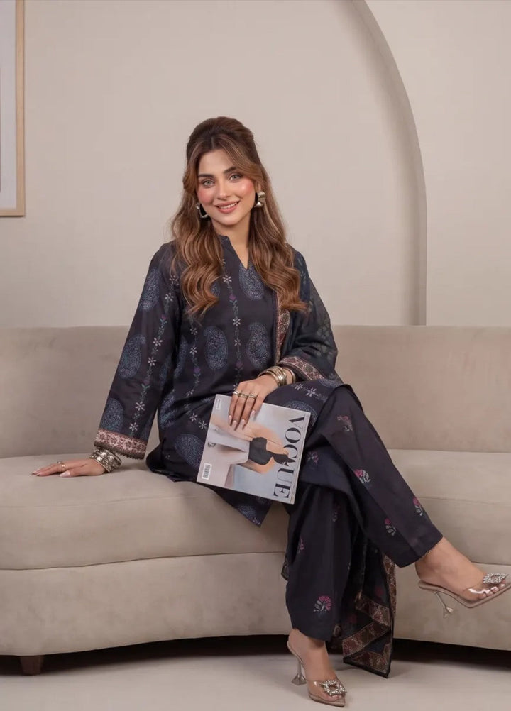 Salitex Women RTW Printed Raw Silk 3 Piece Suit S26L3PNRES843 Casual Collection