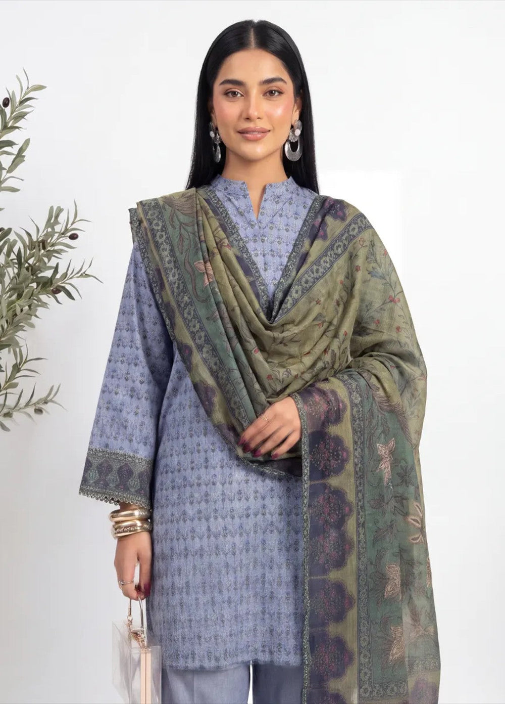 Salitex Women RTW Printed Raw Silk 3 Piece Suit S26L3PNRES838 Casual Collection