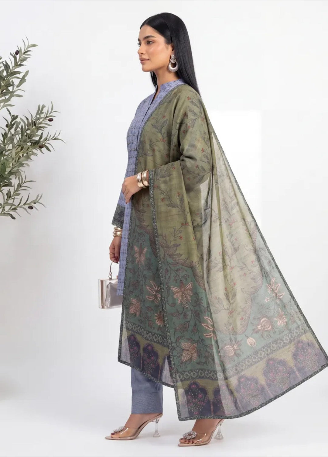 Salitex Women RTW Printed Raw Silk 3 Piece Suit S26L3PNRES838 Casual Collection