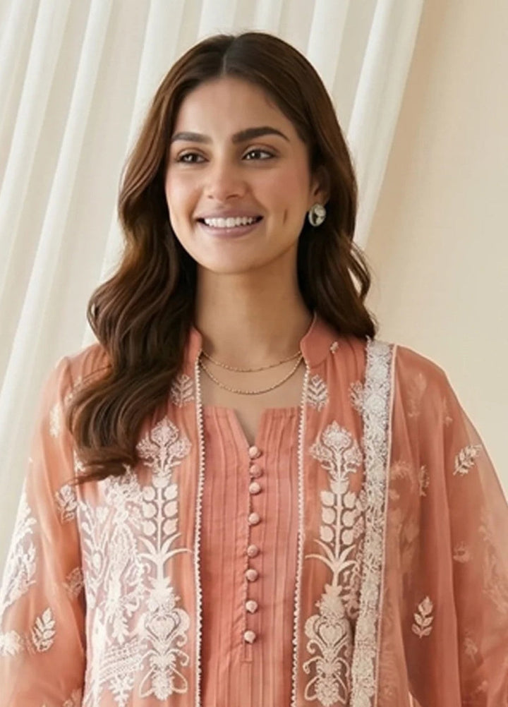 Salitex Women RTW Embroidered Chiffon 3 Piece Suit SPL3PEF058 Casual Collection
