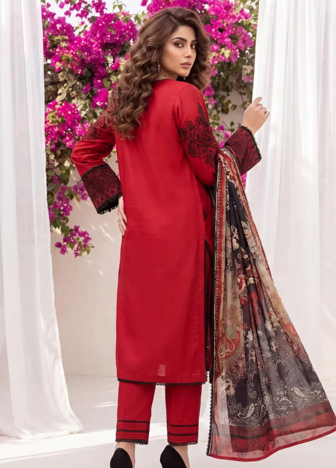 Salitex Women RTW Embroidered Khaadi Net 3 Piece Suit SPL3PEF123 Casual Collection
