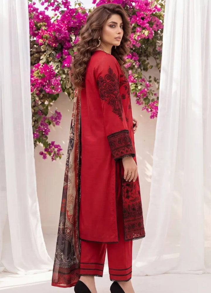 Salitex Women RTW Embroidered Khaadi Net 3 Piece Suit SPL3PEF123 Casual Collection
