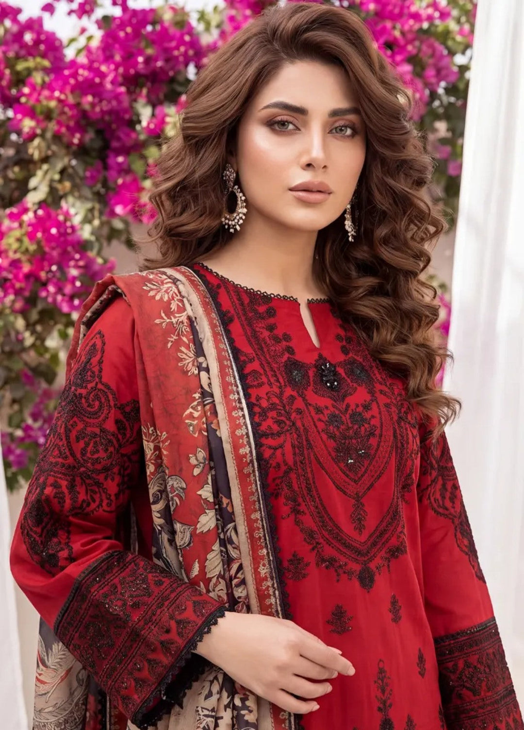 Salitex Women RTW Embroidered Khaadi Net 3 Piece Suit SPL3PEF123 Casual Collection