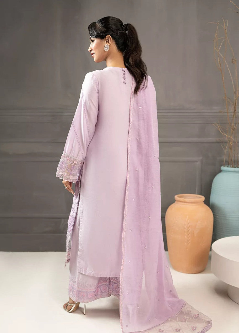 Salitex Women RTW Embroidered Jacquard 3 Piece Suit SPL3PELP054 Casual Collection