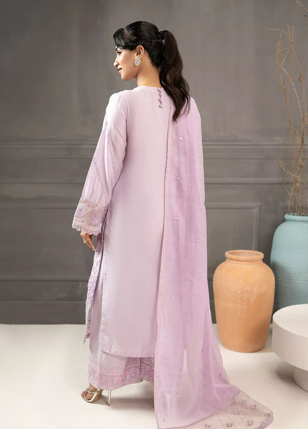Salitex Women RTW Embroidered Jacquard 3 Piece Suit SPL3PELP054 Casual Collection