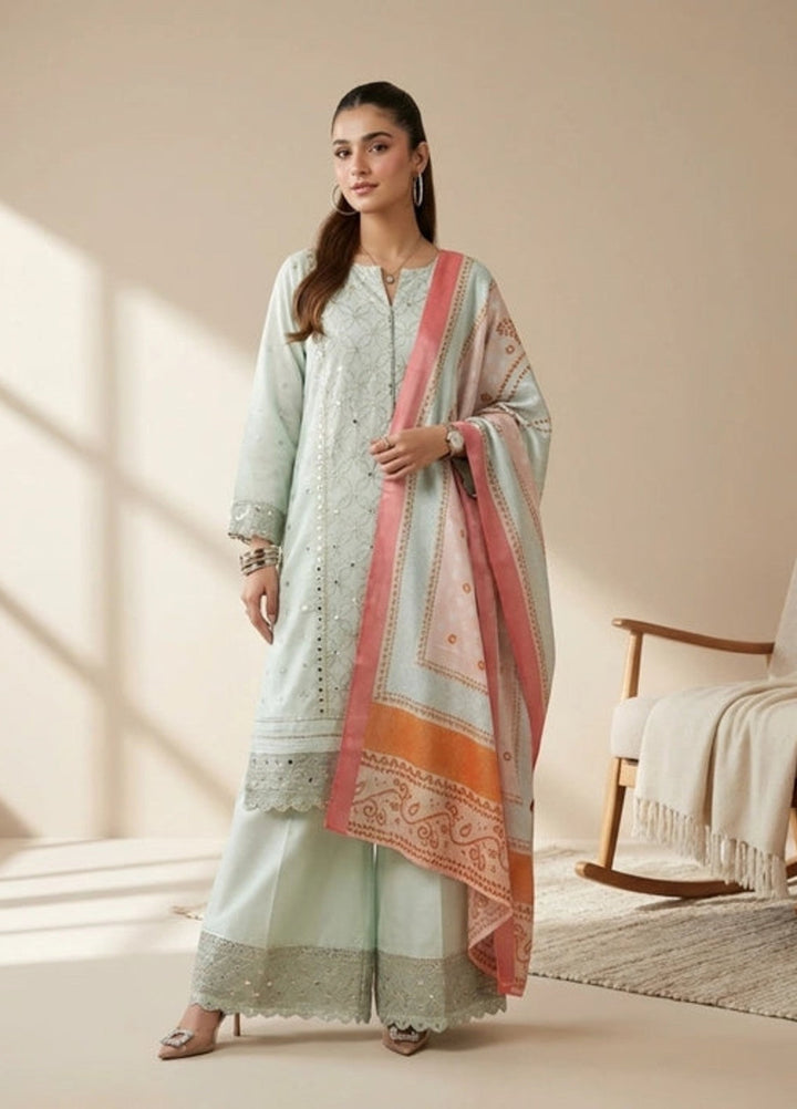 Salitex Women RTW Embroidered Cotton Silk 3 Piece Suit SPL3PELP105 Casual Collection