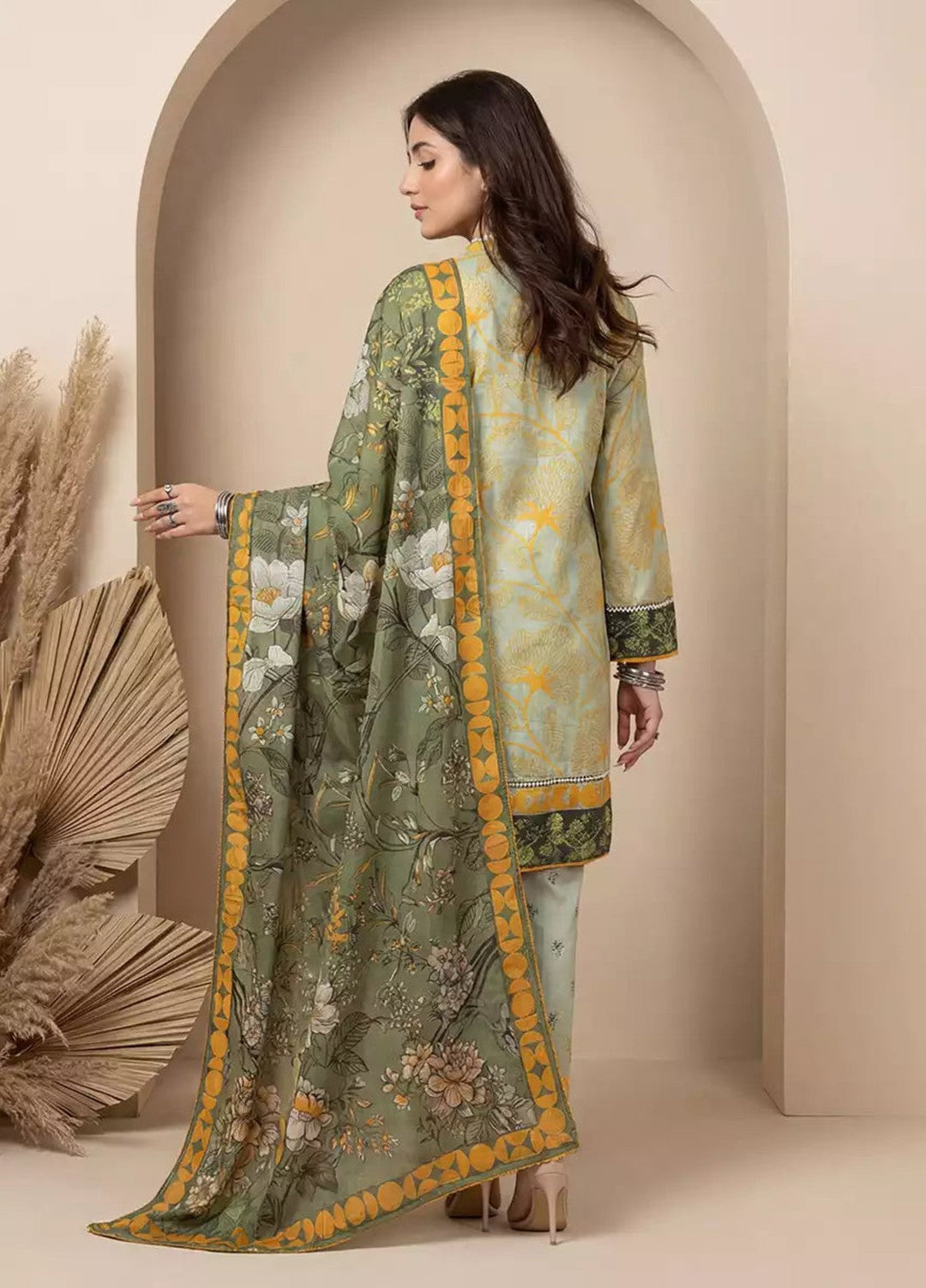 Salitex Women RTW Printed Cotton 3 Piece Suit WP7L3PEC337 Casual Collection