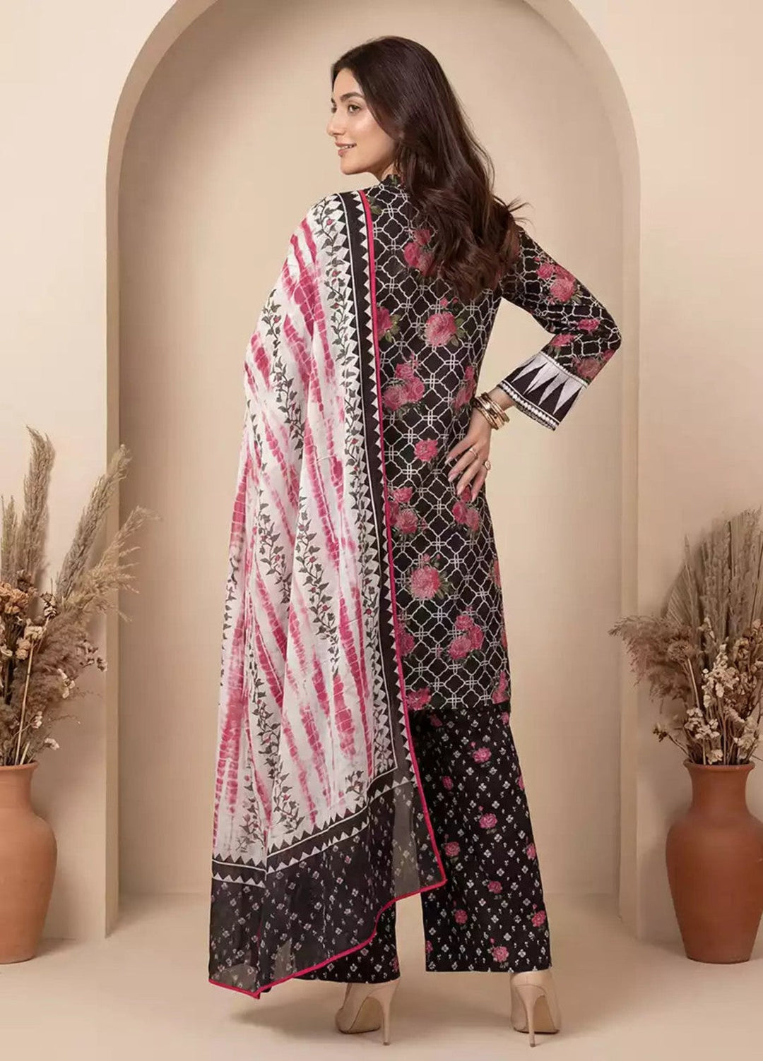 Salitex Women RTW Printed Cotton 3 Piece Suit WP7L3PEC334 Casual Collection