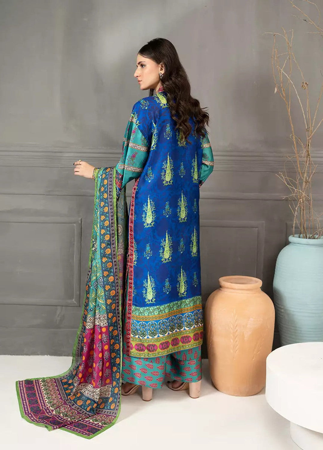 Salitex Women RTW Printed Shamooz 3 Piece Suit WP7L4PEF344 Casual Collection