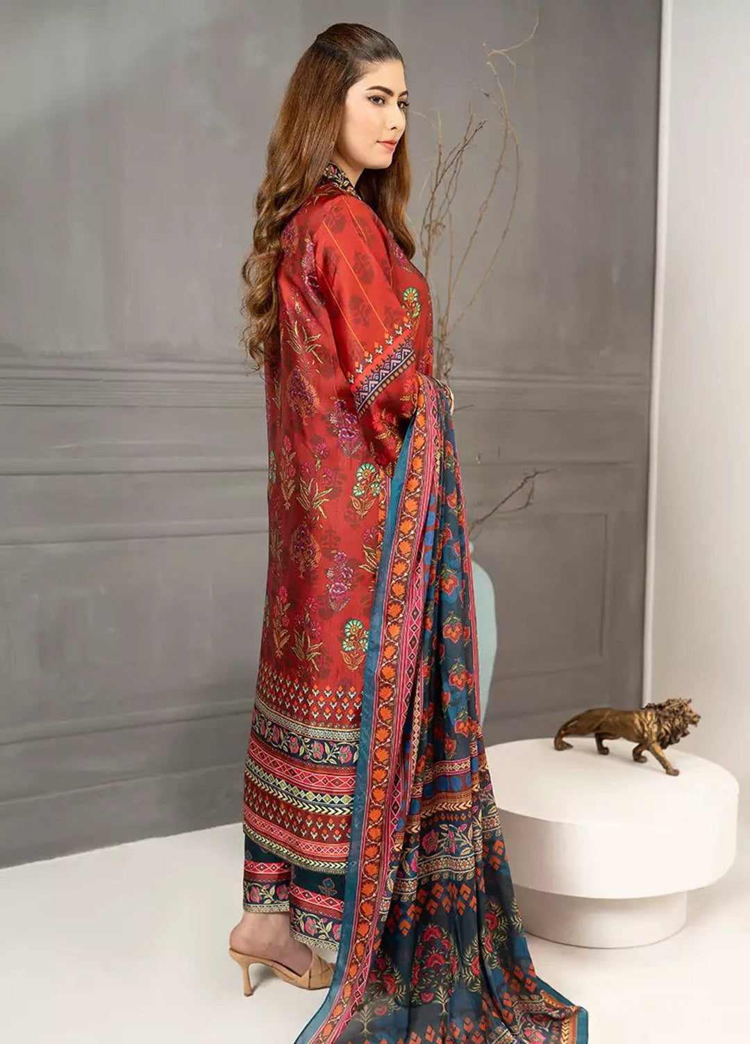 Salitex Women RTW Printed Shamooz 3 Piece Suit WP7L4PEF345 Casual Collection