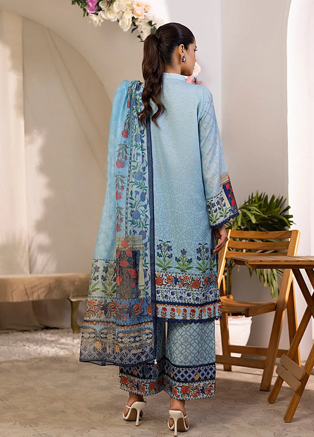Salitex Women RTW Embroidered Viscose 3 Piece Suit SPL3PEC044 Casual Collection