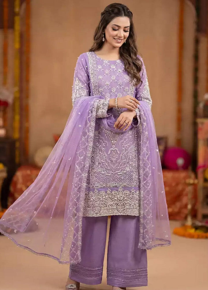 Salitex Women RTW Embroidered Cotton Net 3 Piece Suit SPL3PEF067 Casual Collection